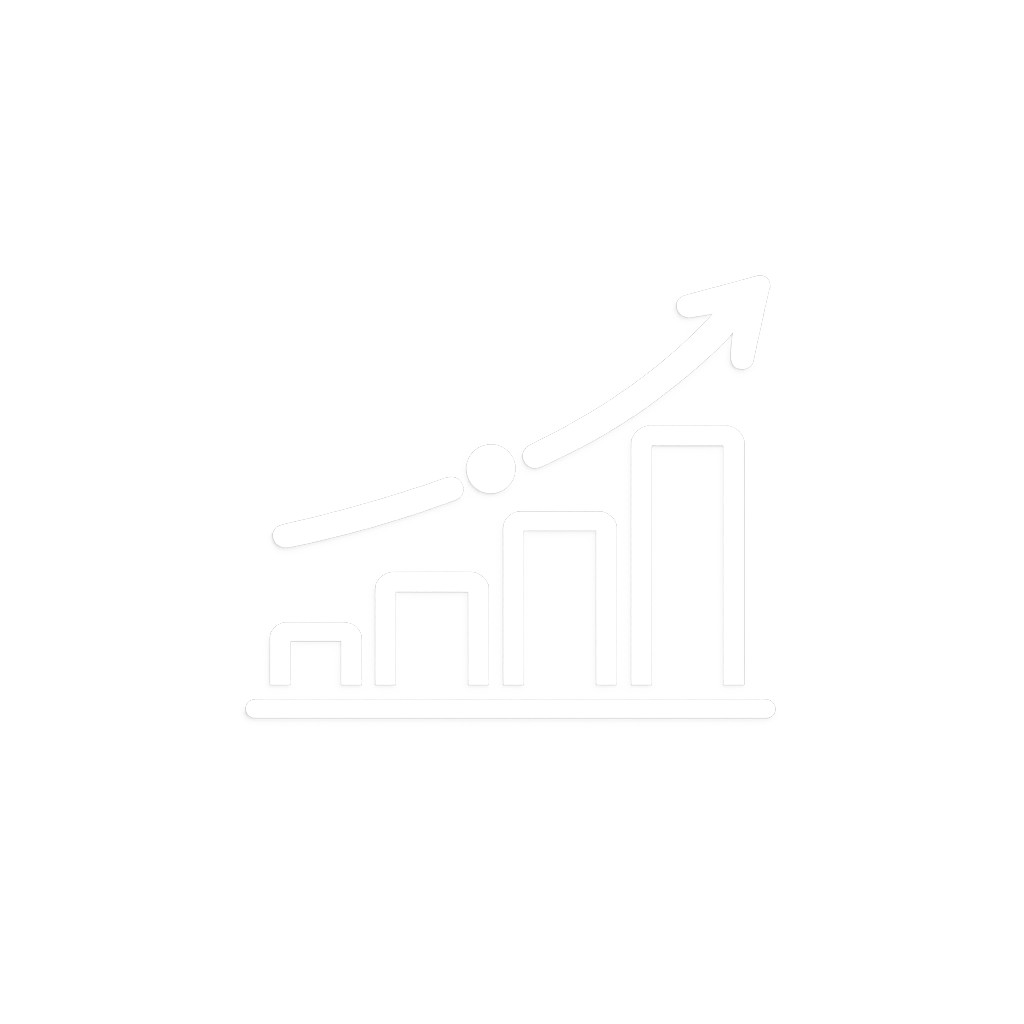 Icon representing refinement and growth in a social media strategy, symbolizing long-term improvement and brand leadership.