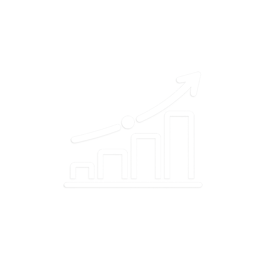 Icon representing refinement and growth in a social media strategy, symbolizing long-term improvement and brand leadership.