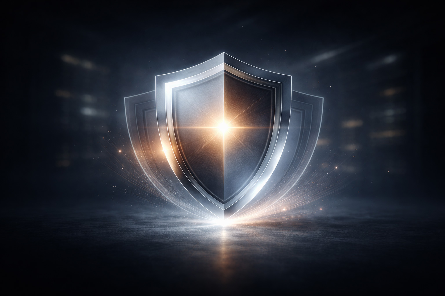 Abstract shield imagery representing website security, protection, and user trust.